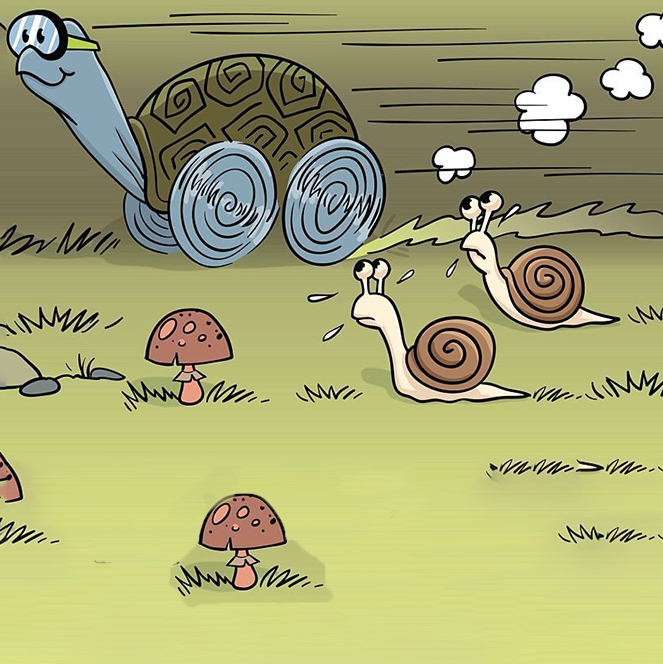 slower